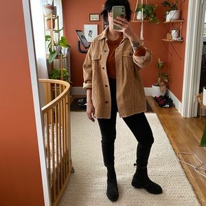 Zara corduroy beige/tan shirt/jacket, size small